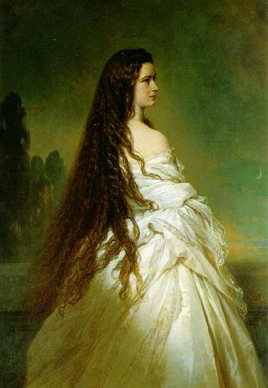 Franz Xaver Winterhalter Elisabeth Kaiserin von osterreich Sweden oil painting art